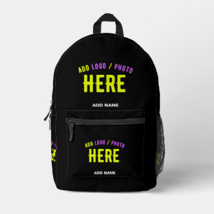 MOCHILA IMPRESA PERSONALIZABLE MODERNO ESTILO NEGRO VERIFICADO MAR