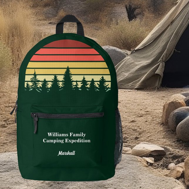 Mochila Impresa Personalizable verde del viaje de acampada al atar (Subido por el creador)