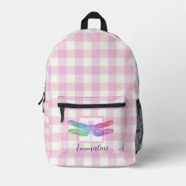 Mochila Impresa Personalización elegante de la libélula de yeso bl