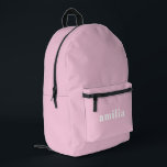 Mochila impresa personalizada Cute Baby Pink<br><div class="desc">Mochila Impresa Cute Baby Pink Personalizado Para El chica.</div>