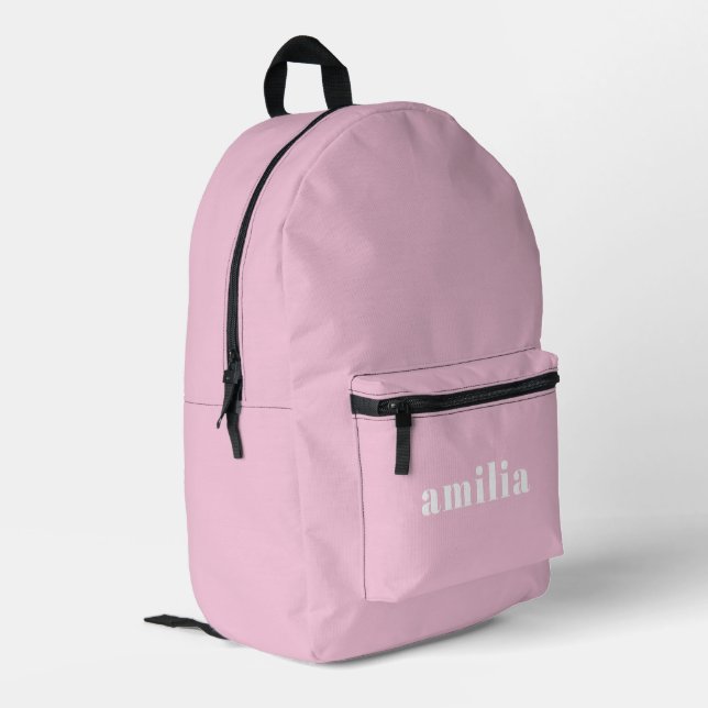 Mochila impresa personalizada Cute Baby Pink (Esquina izquierda trasera)