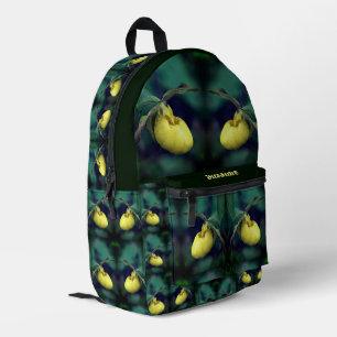 Mochila Impresa Personalizada la flor de orquídea amarilla Slipper