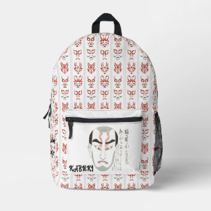 Mochila Impresa Personalizado Arte estético japonés kabuki