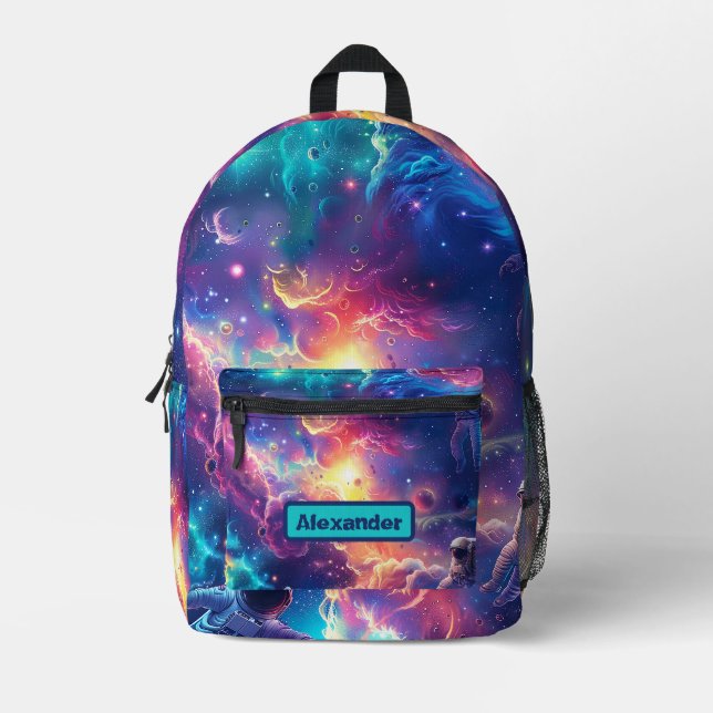 Mochila Impresa Personalizado Astronauta Infantil Cute (Anverso)