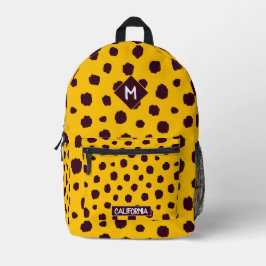 Mochila Impresa Personalizado atractivo Patrón amarillo de perro e