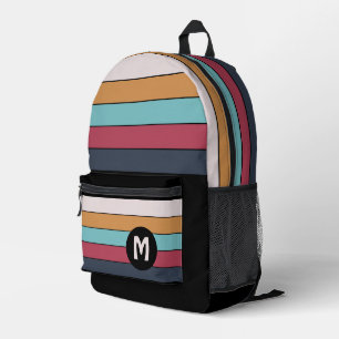 Mochila Impresa Personalizado Black Aqua Dark Blue Pink Yellow Str
