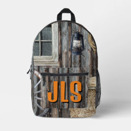 Mochila Impresa Personalizado Cowboy Barn
