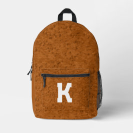 Mochila Impresa Personalizado de Boho Rustic Textured Wood brown