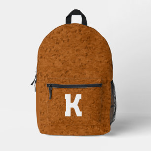 Mochila Impresa Personalizado de Boho Rustic Textured Wood brown