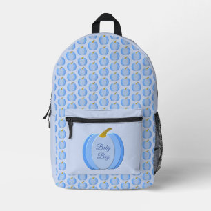 Mochila Impresa Personalizado de calabaza de niño pequeño azul