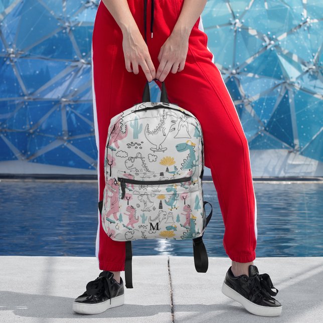 Mochila Impresa Personalizado de diseño de patrón de dinosaurios d (Subido por el creador)