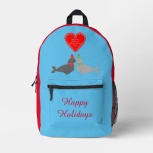 Mochila Impresa Personalizado de focos de besos de Navidades íntim