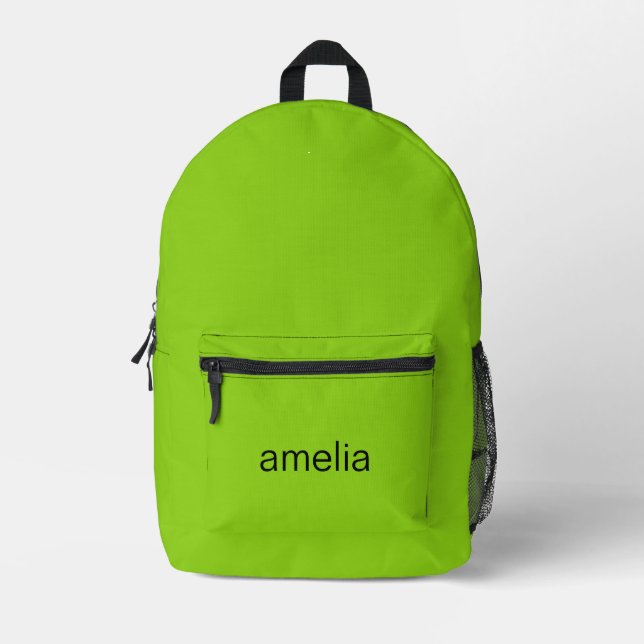Mochila Impresa Personalizado de moda Lime Green (Anverso)
