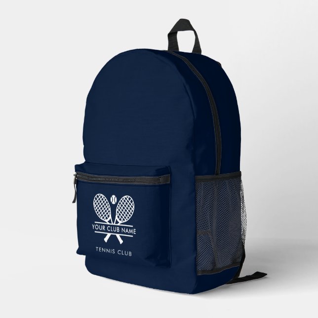 Mochila Impresa Personalizado del equipo de tenis Navy Blue Swag (Esquina derecha trasera )