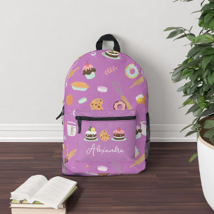 Mochila Impresa Personalizado del patrón de Ilustracion de panader