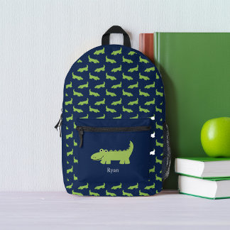 Mochila Impresa Personalizado del patrón de los lagartos verdes di