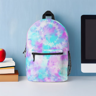 Mochila Impresa Personalizado del patrón de tinte de tinta azul y