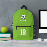 Mochila Impresa Personalizado en temas de fútbol de Guay<br><div class="desc">Diseño de niños personalizados con temas de fútbol de Guay.</div>