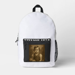 Mochila Impresa Personalizado Foto infantil y añada de año persona