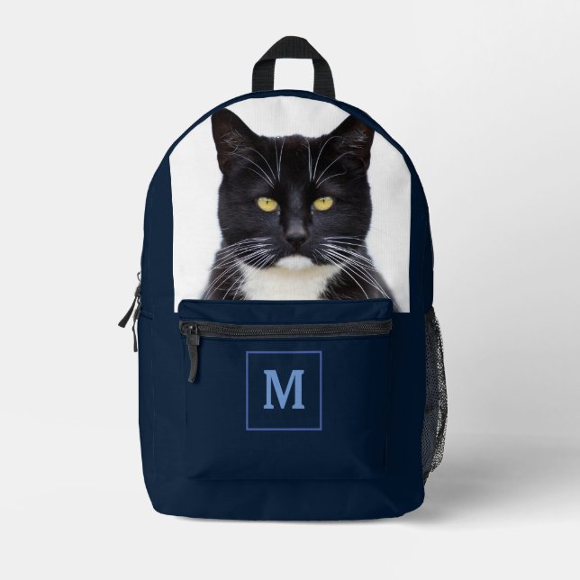 Mochila Impresa Personalizado fotográfico Nombre moderno de monogr (Anverso)