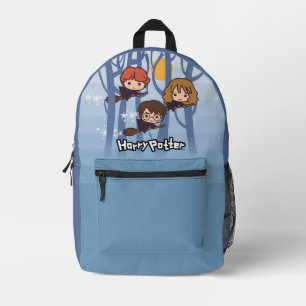 Mochila Impresa Personalizado Harry, Ron Y Hermione Volando En Bos