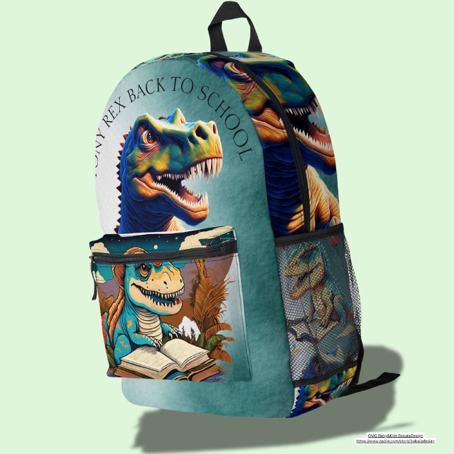 Mochila Impresa Personalizado ilustracion profesional dinosaurio R (Subido por el creador)