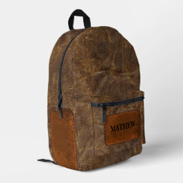 Mochila Impresa Personalizado Imagen de cuero marrón clásico Regal