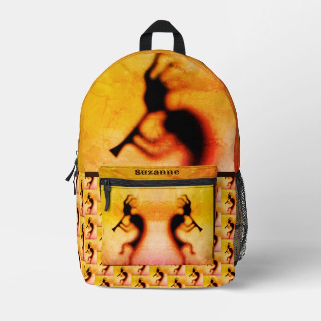 Mochila Impresa Personalizado Inspirador de Kokopelli (Anverso)