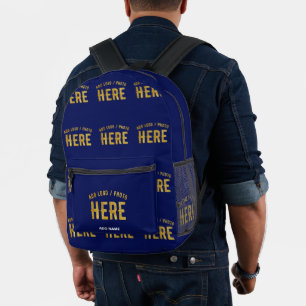 MOCHILA IMPRESA PERSONALIZADO MODERNO ELEGANTE NAVY AZUL VERIFICAD