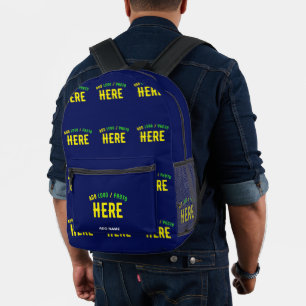 MOCHILA IMPRESA PERSONALIZADO MODERNO ELEGANTE NAVY AZUL VERIFICAD