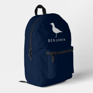Mochila Impresa Personalizado Monograma de Silhouette de Aves de l