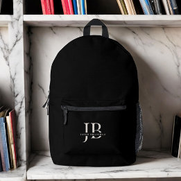 Mochila Impresa Personalizado Monograma moderno elegante y nombre