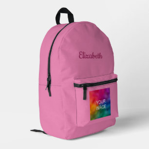Mochila Impresa Personalizado Nombre de guión manuscrito Color sól