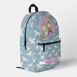 Mochila Impresa Personalizado Princess Unicorn