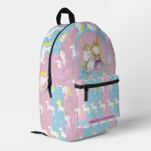 Mochila Impresa Personalizado Princess Unicorn