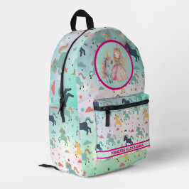Mochila Impresa Personalizado Princess Unicorn