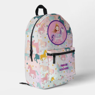 Mochila Impresa Personalizado Princess Unicorn
