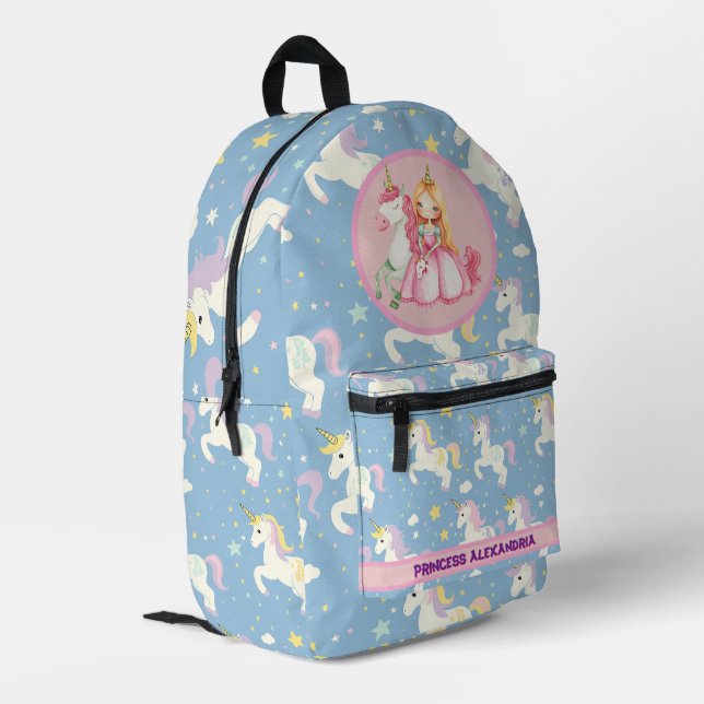 Mochila Impresa Personalizado Princess Unicorn (Esquina izquierda trasera)