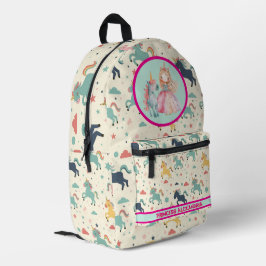 Mochila Impresa Personalizado Princess Unicorn