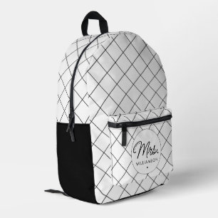 Mochila Impresa Personalizado Sra. Est. Guión moderno elegante rec