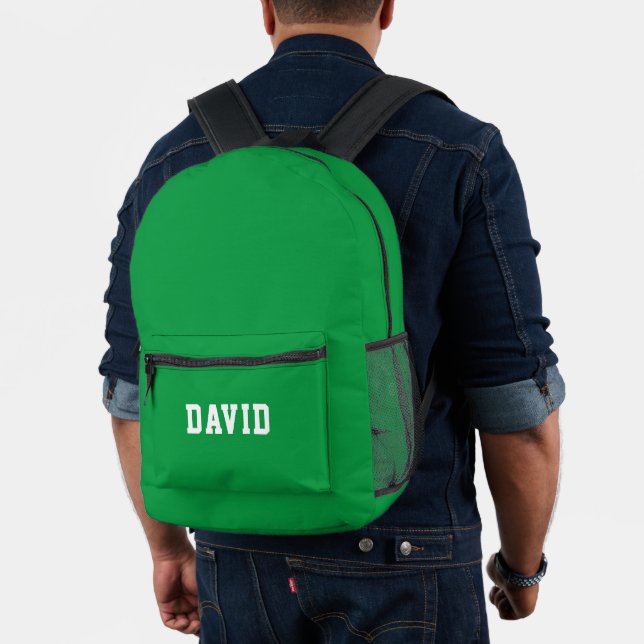 Mochila Impresa Personalizado verde simple (Insitu (Modelo))