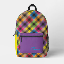 Mochila Impresa Personalizado Wild Plaid