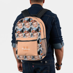 Mochila Impresa Personalizar Tu patrón fotográfico monograma meloc