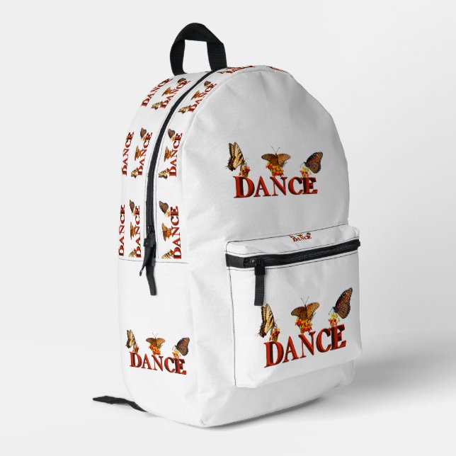 Mochila Impresa Personalize Dance sign with butterflies  (Esquina izquierda trasera)