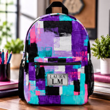 Personalized Abstract Art Name Monogram Colorful