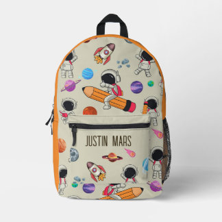 Mochila Impresa Personalized Astronauts and Planets Back to School