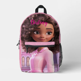 Mochila Impresa Personalized Black doll plaid