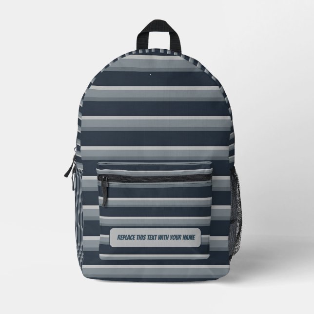 Mochila Impresa Personalized Horizontal Stripe Backpack (Anverso)