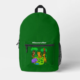 Mochila Impresa Personalized Jungle Animal Backpack  Monkey & More