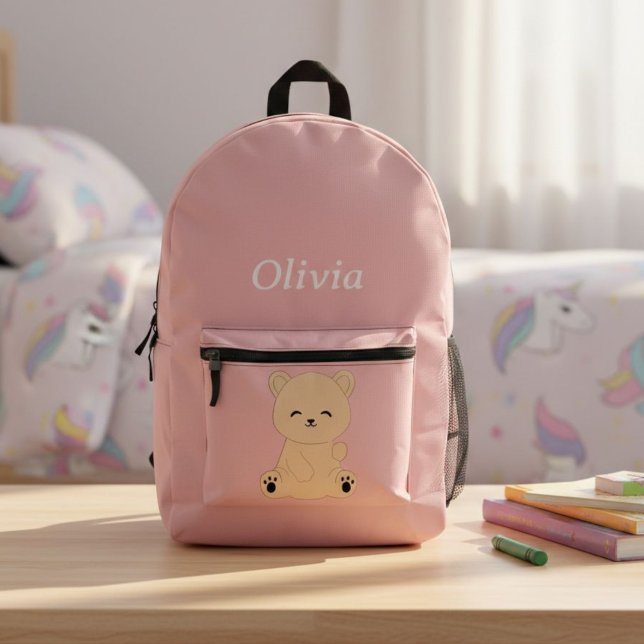 Mochila Impresa Personalized Kids' Backpack with Bear and Name (Subido por el creador)